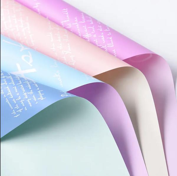 Letter Design Florist Wrapping Paper 58x58 for Gift Packaging