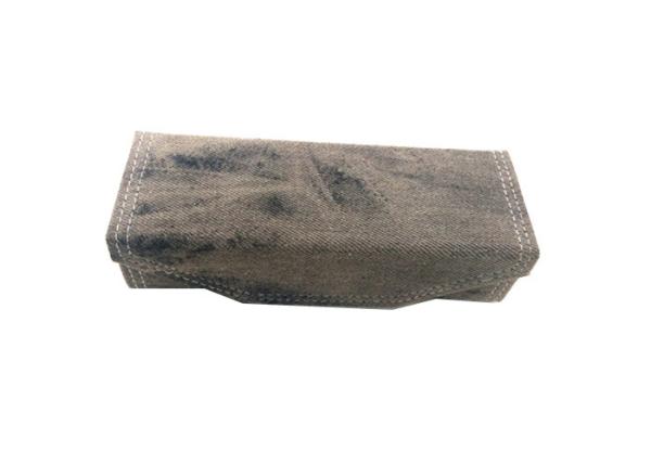 Grey Denim Folding Eyeglass Case For Optical Reading Glasses Durable And Special