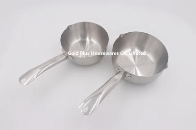 18cm Cookware metal saucepan cooking pot with steel handle stainless steel saucepan milk pan