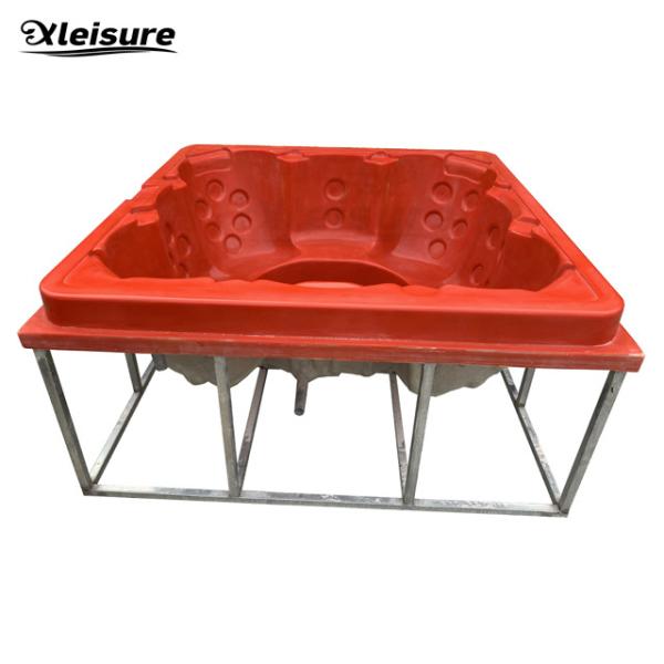 8-person todo-seater molde quadrado da banheira de hidromassagem para a banheira de hidromassagem madeira-ateada fogo, banheira de hidromassagem com queimador de madeira, banheira de hidromassagem com uma banheira do fogão