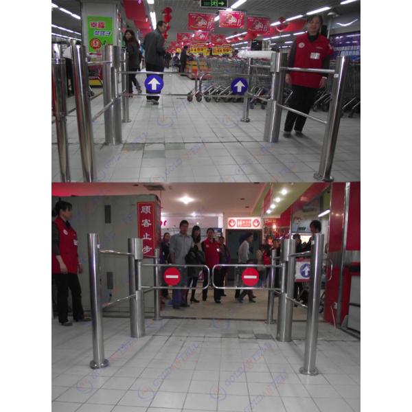 Porta da barreira do balanço do supermercado com funções alertas do alarme sadio e claro