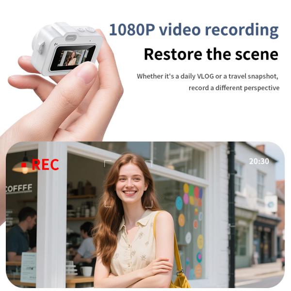 Caméra mini porte-clés avec écran HD 1080P Portable Retro Kids Cam Ultra Compact Enregistreur vidéo DV de poche