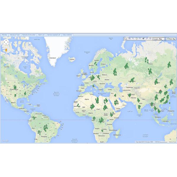 Fleet Management GPS Tracking Server Software , GPS Tracker Platform Google Map