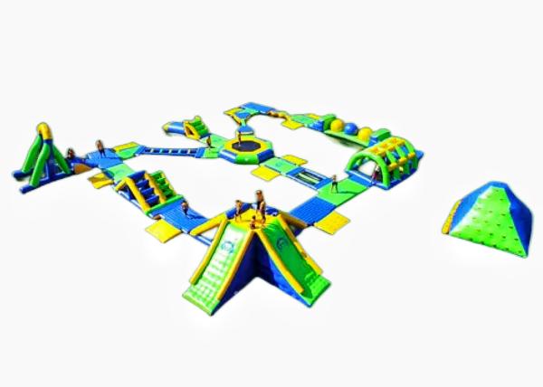 Eco Friendly Kids Inflatable Water Park , Inflatable Water Obstacle Course