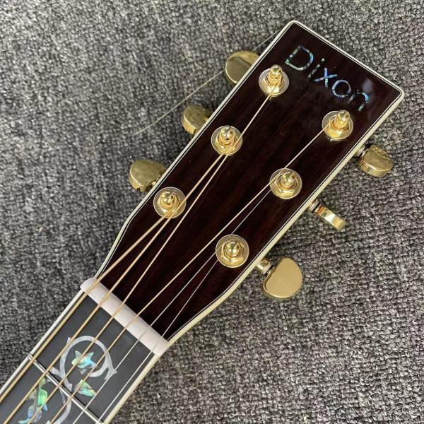 Custom D Body Life Tree Inlay Sunburst Acoustic Electric Guitar, Customized logo, Ebony Fingerboard, Martin style D45 acoustic guitar
