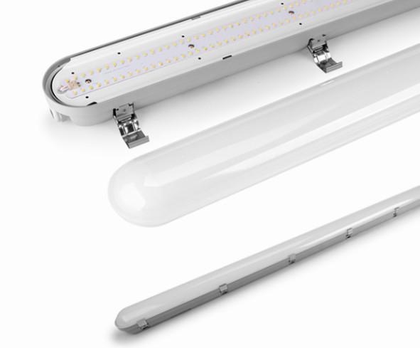 Dimming 200-240V IK09 LED Tri-Proof Light Smart Microwave Sensor Led Batten Lighting