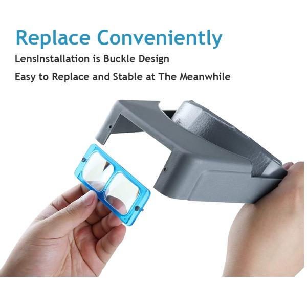 Бинокулярные стеклянные аксессуары ювелирных изделий оборудуют носить головы чтения объектива увеличителей двойной