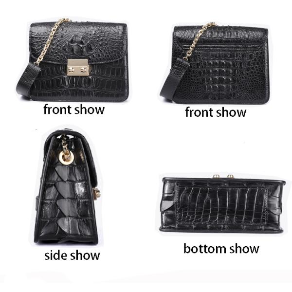 Dongguan manufacturer direct selling new crocodile leather women's bag one shoulder slung chain handbag