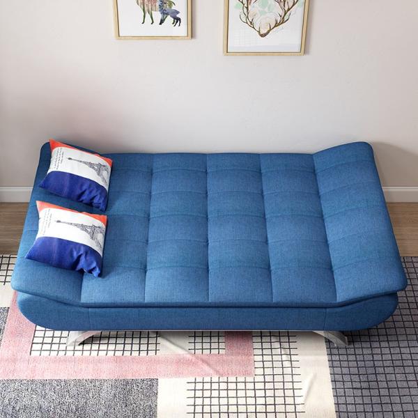 Other Sofa Bed Folding Love Seat Double Futon Convertible Couch Sleeping 3 Seater with Metal Frame