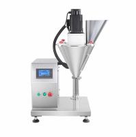 Machine de remplissage de poudre semi-automatique à entraînement électrique pour sac de bouteille