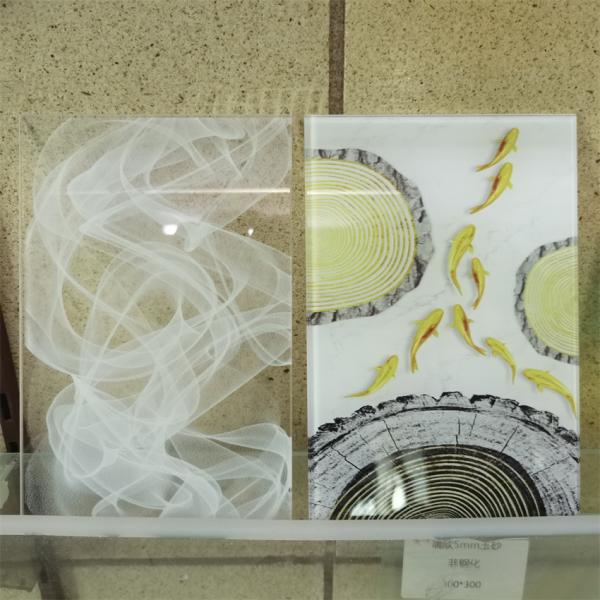 10 мм закаленное искусство стекло декоративное на заказ Splashback покрашенный лакированный для гостиницы