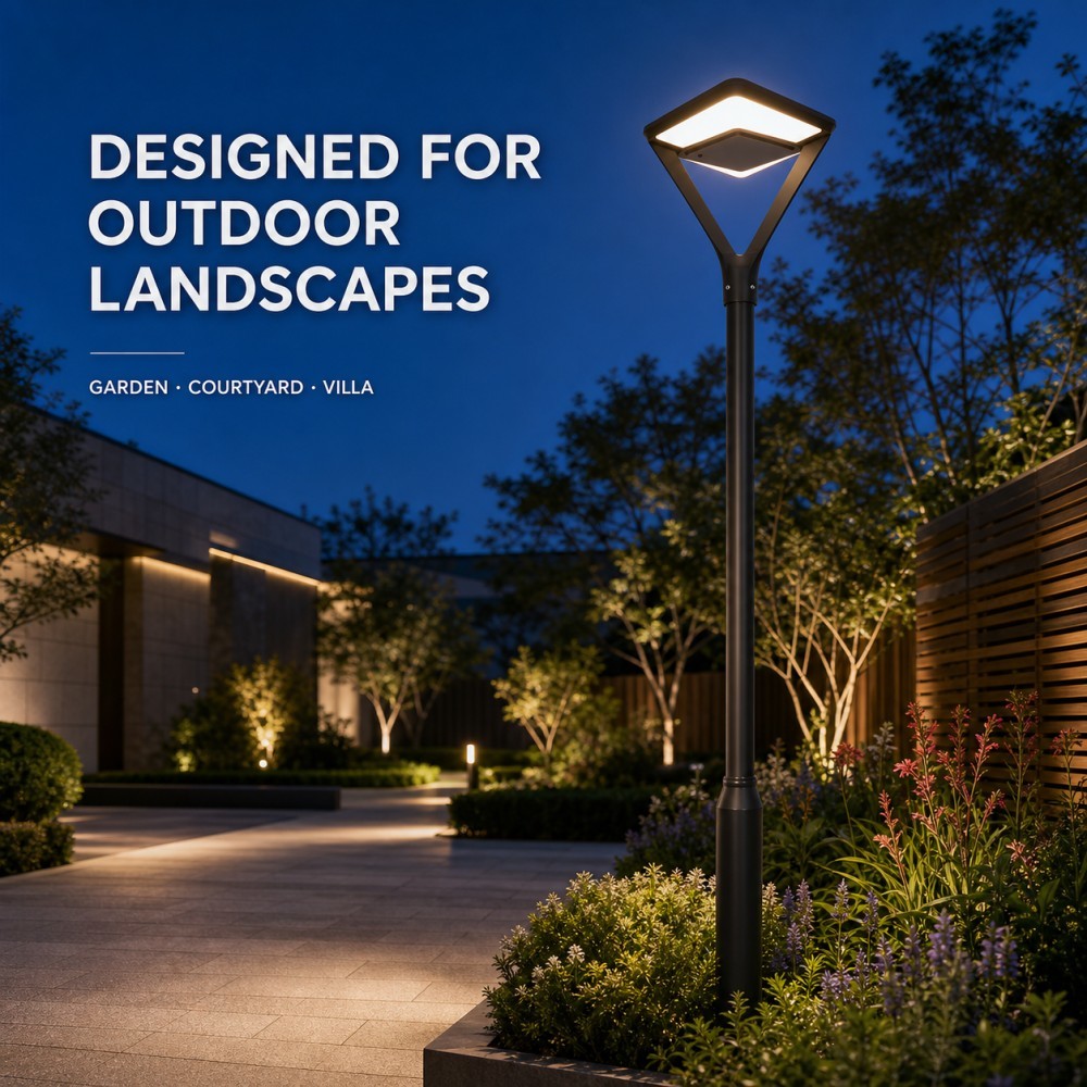 Outdoor Solar Garden Street Light with Multiple Beam Angle Solar LED Landscape Light
