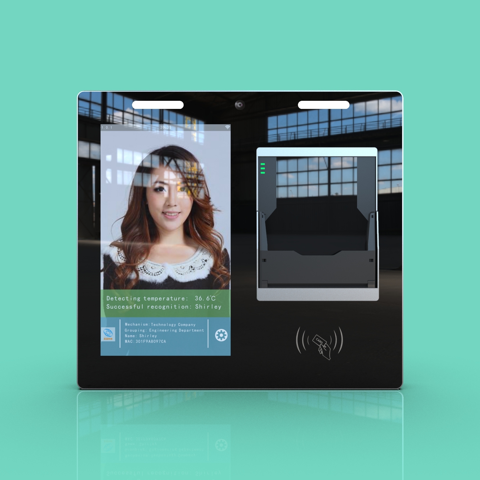 13.3" Wall Mount Passport Recognition Identity Verification Android Kiosk