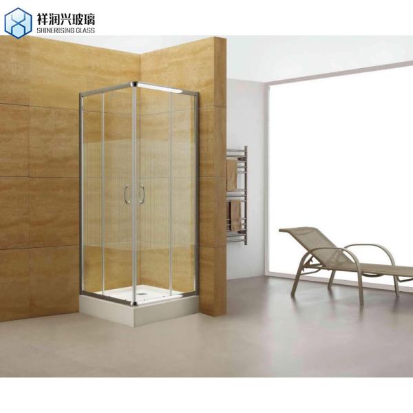 90cm Luxury One Piece Rose Gold Stainless Steel Shower Enclosure with Tempered Glass