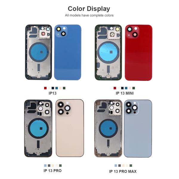 13 Pro 13Mini Iphone arrière verre couverture de batterie boîtier de smartphone
