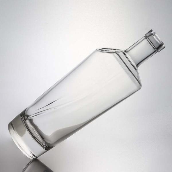 Tequila Industrial Beverage Clear Flint Glass Bottle with Wood Cork 700ml 500ml 1000ml