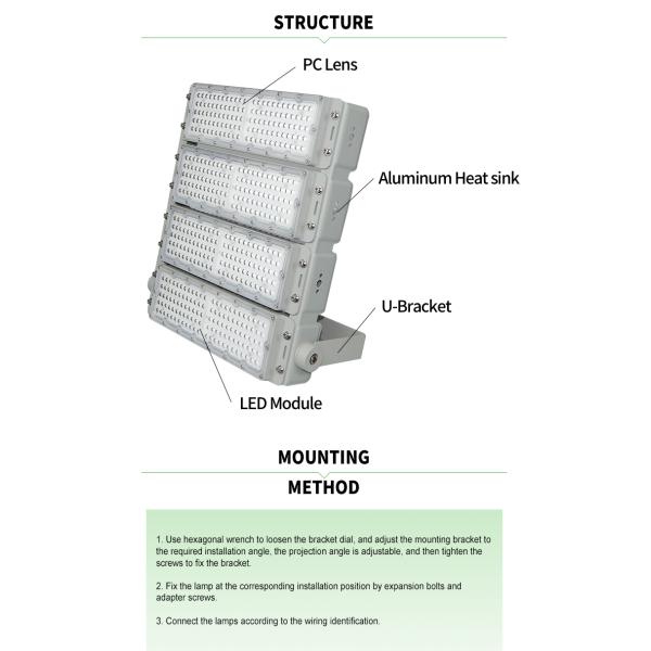 Стадион света 600watt рангоута СИД света стоянки 1000watt прожектора СИД IP65 высокий привел светлое 400watt