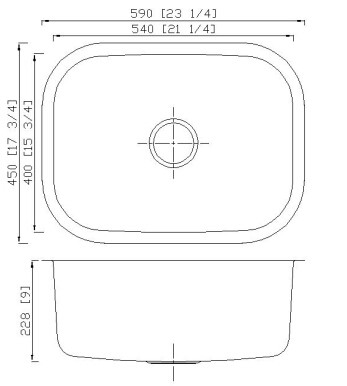 Прочная одиночная кухонная раковина шара с легкой чисткой углы 15 Мм изогнутые радиусом