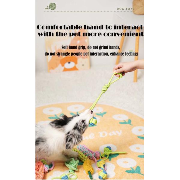 Dog Puppy Rope Chew Toys Set Cotton Rope Interactive Toy for Small Medium Large Dogs