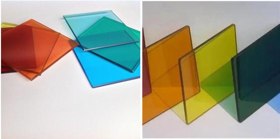 Colored Frameless Shower Enclosure Orange Green Frameless Shower Glass