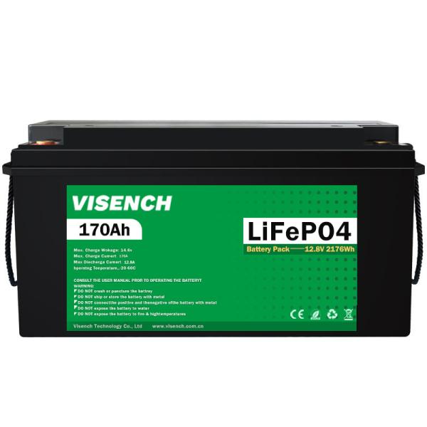 Visench Solar System Lifepo4 Battery Pack Lithium Ion Lifepo4 12V 170AH Lithium Ion Batteries