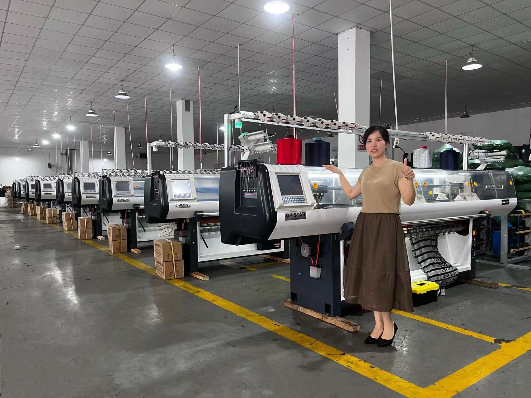 16GG Fully Jacquard Flat Knitting Machine Double System 52inch for High Production