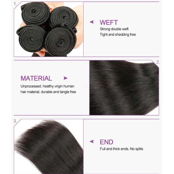 Peruvian Human Hair Weave Bundles Full Of Resilience No Chemical Process