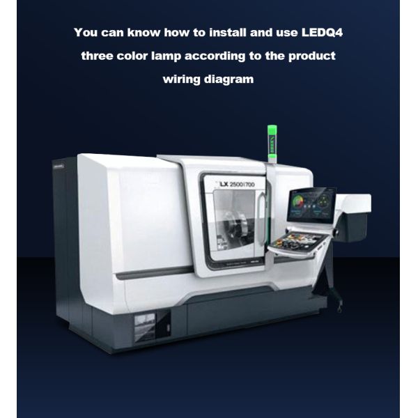 Tour lumineuse de machine rouge orange avec feux à LED 24V DC et alarme sonore pour machine CNC