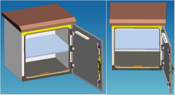 Приложение небольшой коробки металла на открытом воздухе для вентиляторной системы охлаждения держателя поляка одностеночной