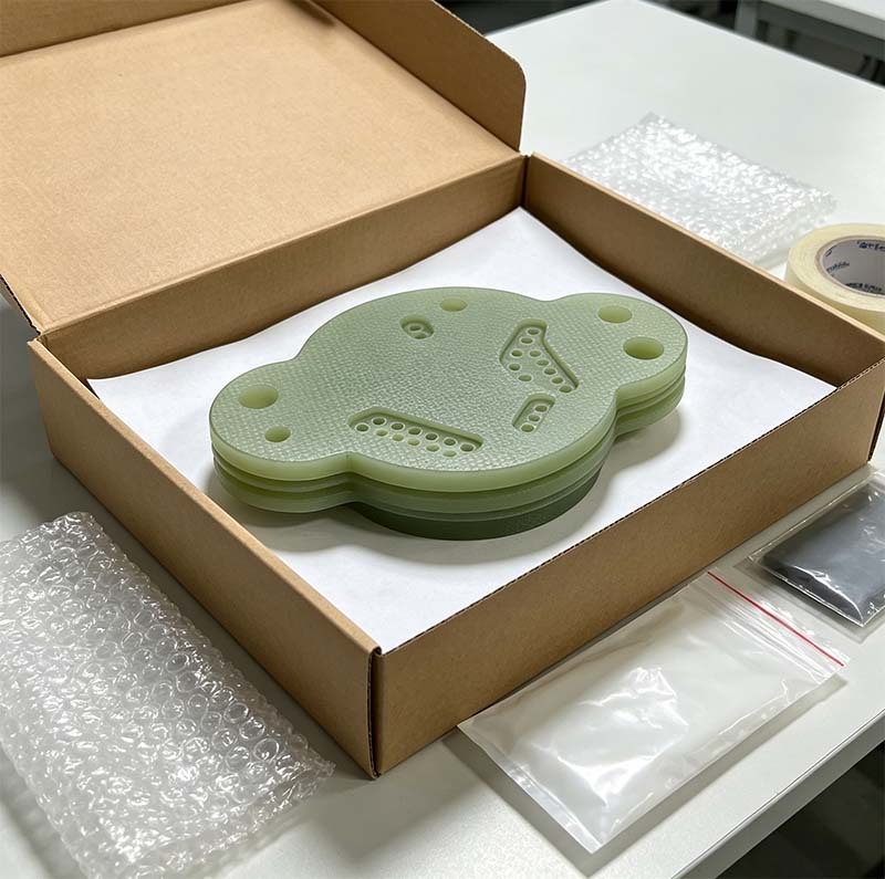Custom CNC Machined FR4 G10 Fiberglass Insulation Fixture with ISO 2768‑1 Fine Grade Tolerance and High Dielectric Strength for Electrical Applications
