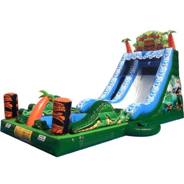 Waterproof Plato PVC tarpaulin Tall Inflatable Water Slides Rental
