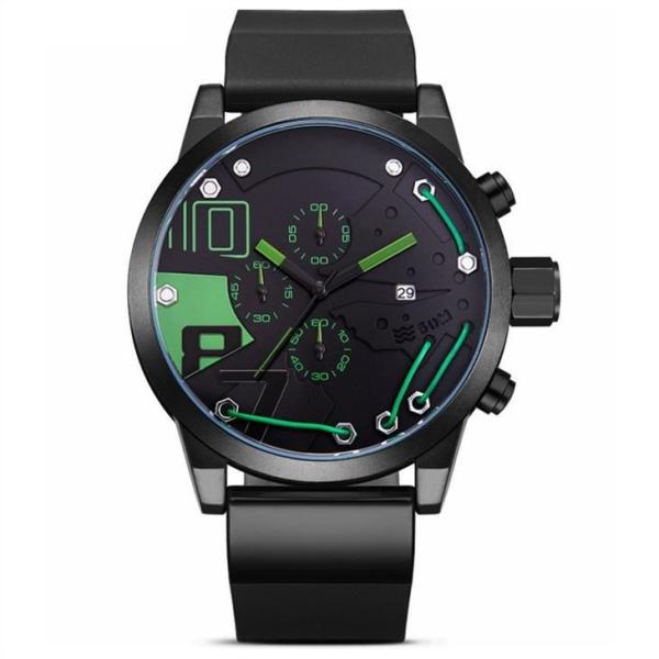 Quartz Mirror Silicone Digital LED Sports Watch 50mm Analog Digital Sports Watch