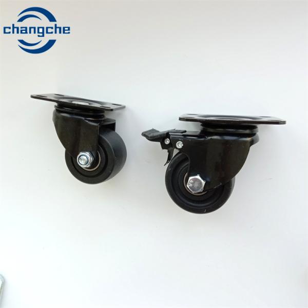 1.5 Inch 2 Inch Black Stem Heavy Duty Caster Wheels For Workbench