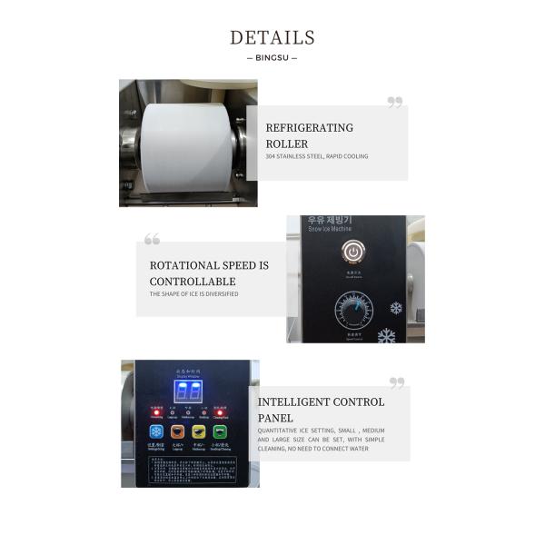 High Productivity Speed Cooling Shaved Ice Snow Flake Ice Machine /Milk Fruit Juice Bingsu Machine