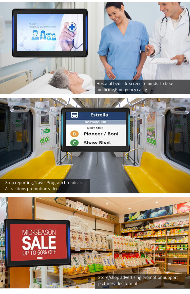 10.1 дюймовый RK3399 2+16 ГБ Настенный планшет конференц-зала NFC POE Система бронирования конференц-зала с обоюдным освещением