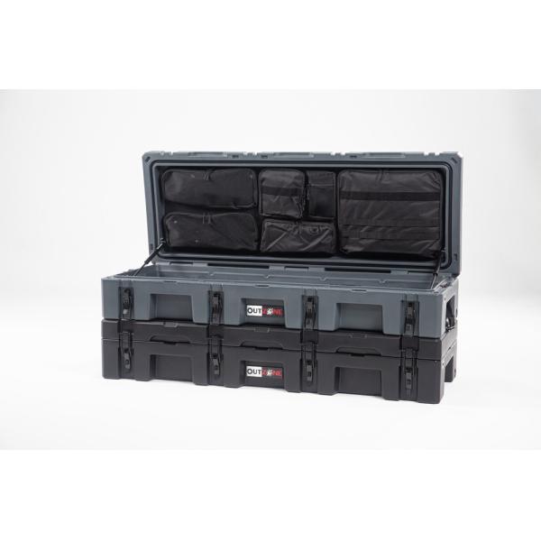 V7 Heavy Duty Rugged Car Roof Storage Box 116L With Nylon Rope Handles