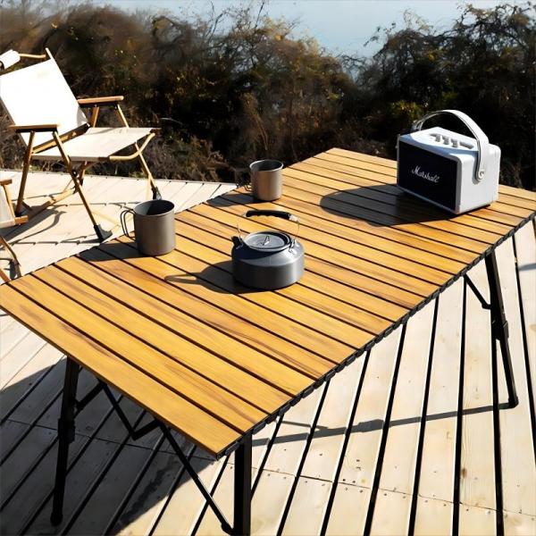 Adjustable Height Aluminum Camping Table 43-64cm 30kg Load