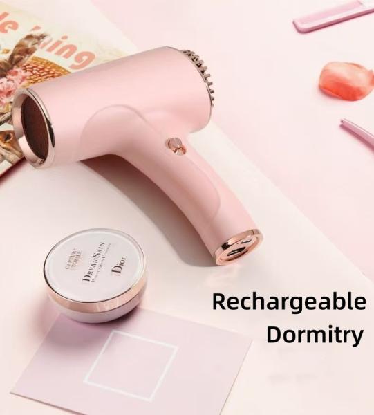 Professional USB Cordless Mini Hair Dryer Portable Charge Low Noise Outdoor Dryer For Art Exam