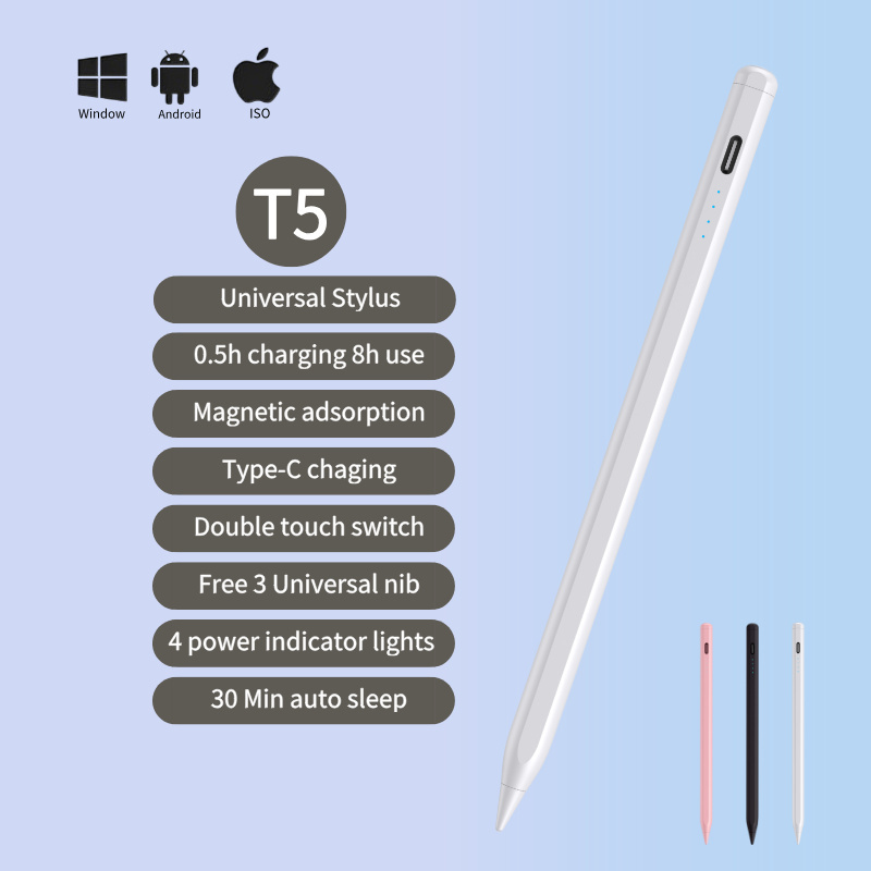 In Stock Universal Stylus Pen for Android IOS IPad Apple Pencil Huawei Xiaomi Samsung Tablet Pencil Capacitive Screen Touch Pen