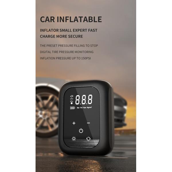 Portable YANTU AM50 Cordless Digital Bike Air Pump Compressor for Car Bicycle Balls