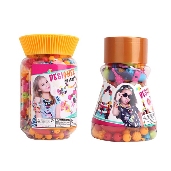 100Pcs DIY Children'S Play Jewellery Set , Little Girls Cordless Pop Bead Set