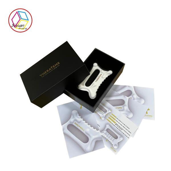 Anti Scratch Lamination Black Color Hot Stamped Craft Gift Box
