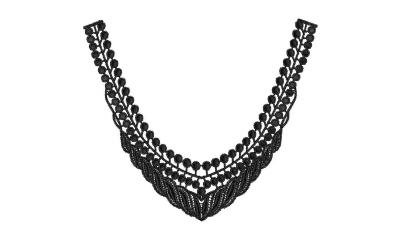 Crochet lace embroidery lace collar part for fashion garment
