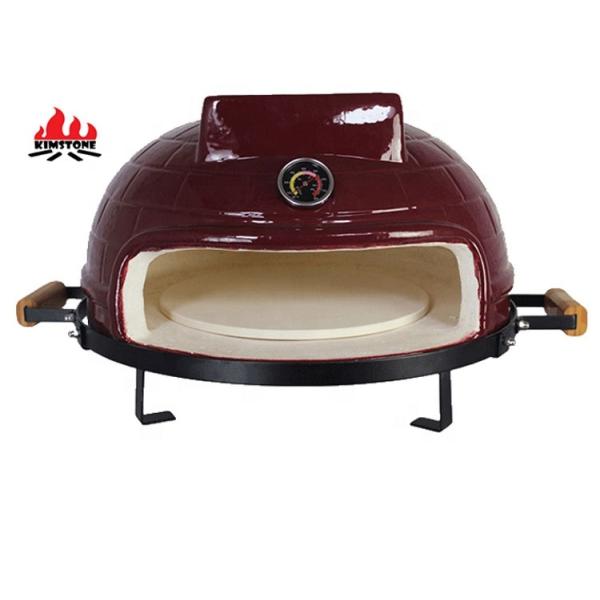 KIMSTONE 21 Inch Bbq Grill Outdoor Kitchen Offset Smoker Pizza Oven Grill for Outdoor Cooking