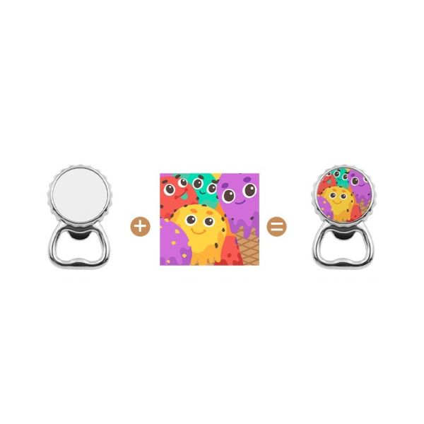 Creative Blank Sublimation Magnetic Bottle Opener Refrigerator Magnet Two-In-One Custom Magnet Bottle Opener