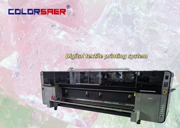 SAER Industrial KJ4B-QL Print Head Digital Textile Inkjet Printer with 3200mm Printing Width and Roll-to-Roll Fabric Plotter