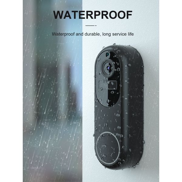 10000mAh Battery Smart Home Security Package 5GHz Dual Band 3mp WiFi Doorbell Camera