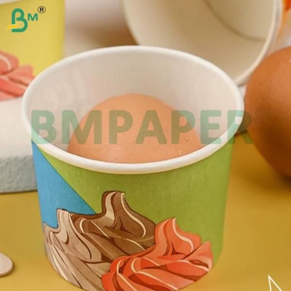 240gsm+15gsm High Strength Glossy Paper Bowl Paper For Hot Drink Hot Food Packaging Bowl Papier pour bol brillant haute résistance 240gsm+15gsm pour emballage de bols de boissons chaudes et aliments chauds