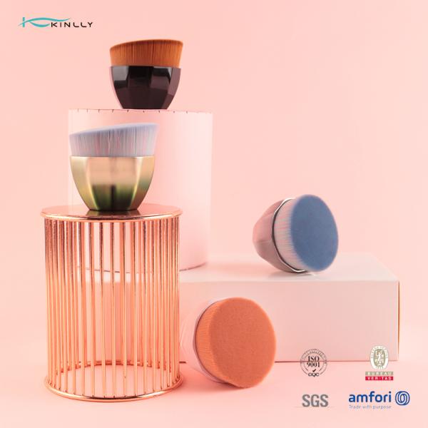 1 щетка макияжа учреждения ручки супер мягкого ABS щетки Kabuki ПК плоская верхняя пластиковая