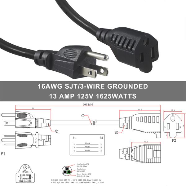 Cable de extensión SAE 12AWG de 15 pies para cargadores de batería y paneles solares